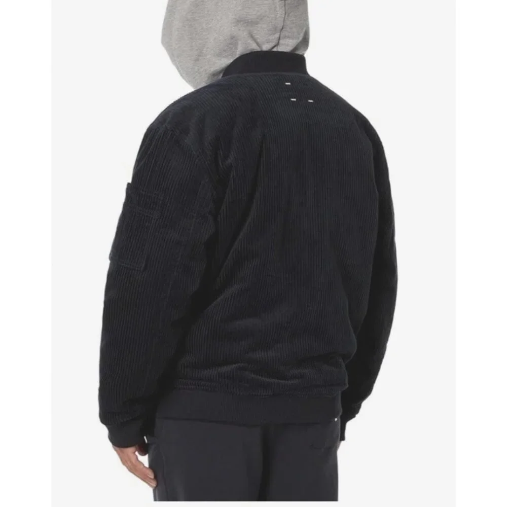 Label Go To Coudroy Size Large Black Jacket NWT Full Zip Bomber